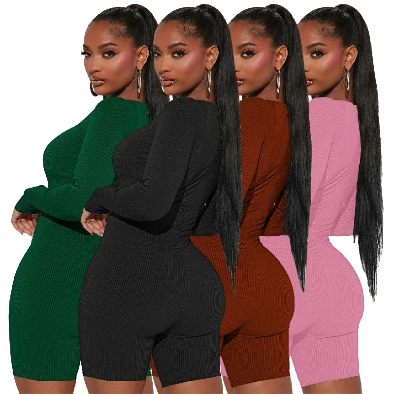 Hurry In Hollow out Short One Piece Jumpsuit Women Autumn Ribbed Bodysuit Rompers for Sexy Ladies Womens Playsuit &Jumpsuit Hurry In Hollow out Short One Piece Jumpsuit Women Autumn Ribbed Bodysuit Rompers for Sexy Ladies Womens Playsuit &Jumpsuit