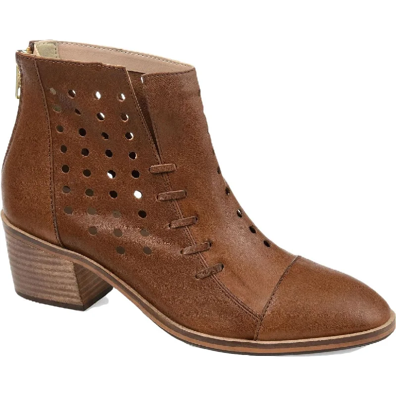 Limited Availability Journee Collection Womens Ulima Leather Zipper Cap Toe Boots