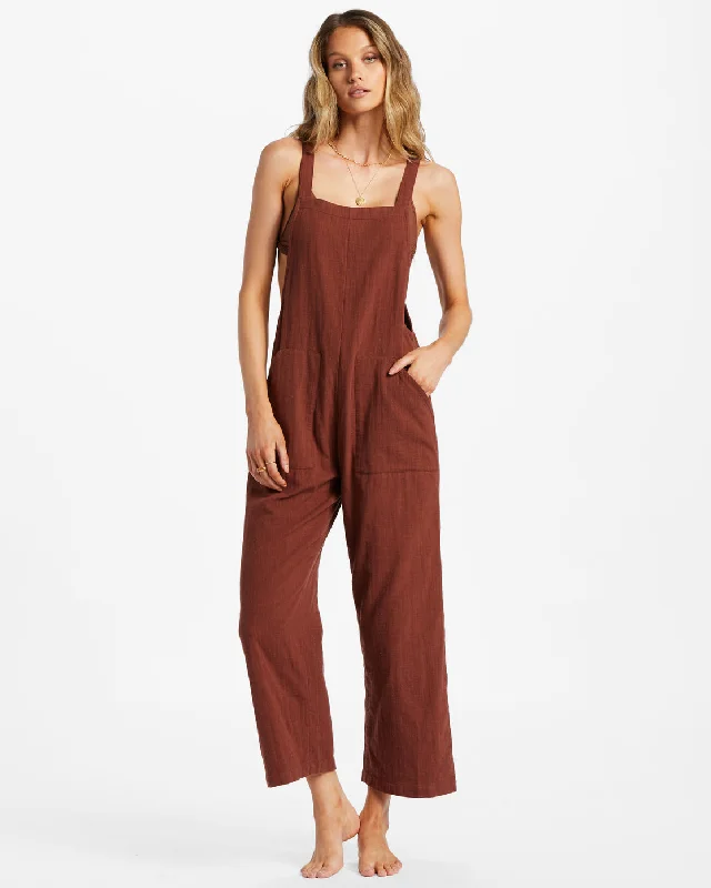 Price Drop Pacific Time Strappy Jumpsuit - Mocha