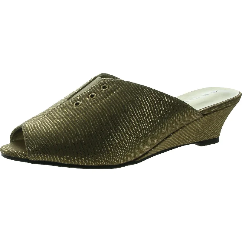 Anniversary Sale Proxy Womens Aubine Metallic Slip On Wedge Heels