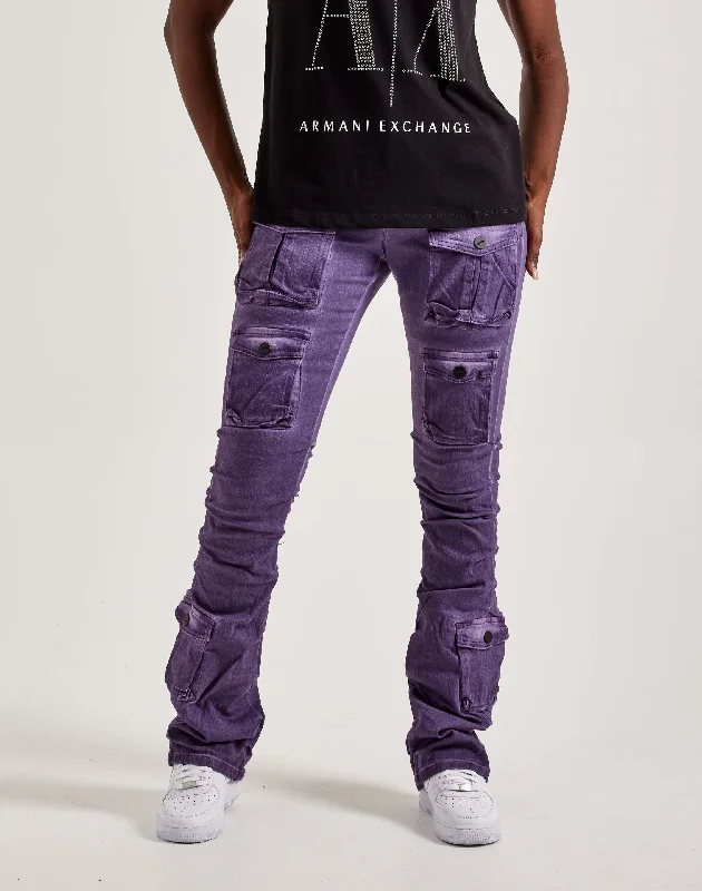 Smoke Rise High-Rise Stacked Cargo Pants