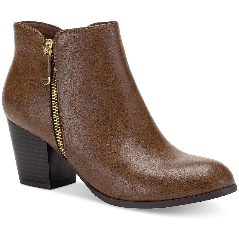 Bargain Prices Style & Co. Womens Masrinaa Double Zipper Ankle Booties
