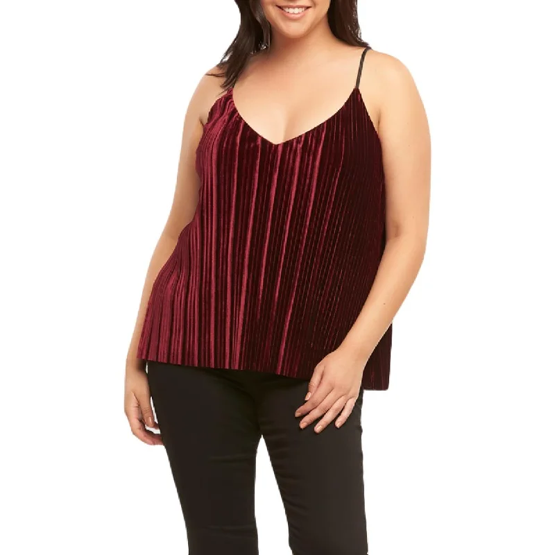 Final Markdown Tart Collections Maren Women's Plus Size Pleated V-Neck Tank Top