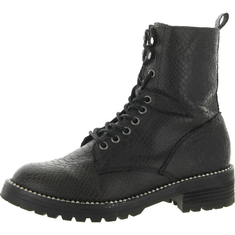 Year-End Sale Very G Conquest Women's Distressed Faux Leather Lace-Up Combat Boots