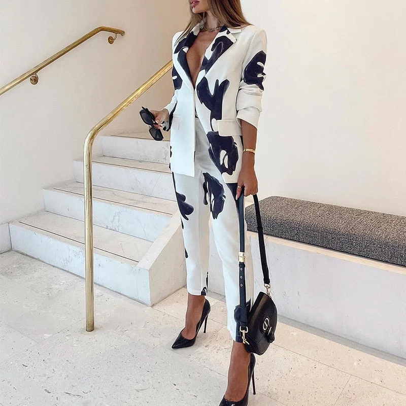 Can't Be Beat Vintage Style Printed Business Suit Sets