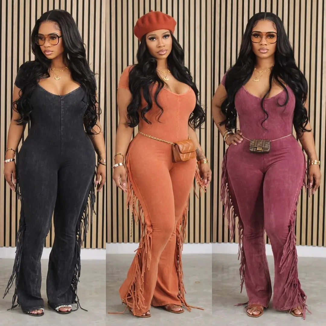 Bargain Prices Z170947 2023 summer sexy woman bodysuit ladies jumpsuit elegant one piece womens slim fringe tassel jumpsuit Bargain Prices Z170947 2023 summer sexy woman bodysuit ladies jumpsuit elegant one piece womens slim fringe tassel jumpsuit