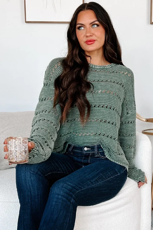 Inventory Reduction Haven't You Heard Mineral Wash Sweater (Forest)