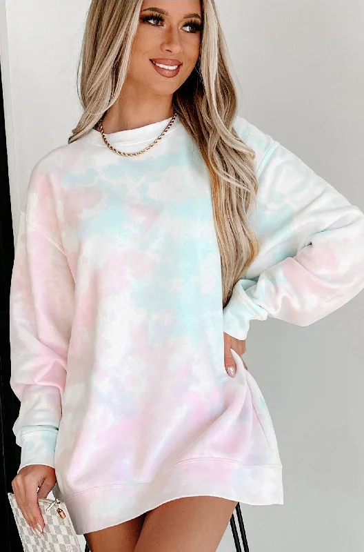 Super Deal Lightweight Tie Dye Crewneck (Tie Dye Cotton Candy)