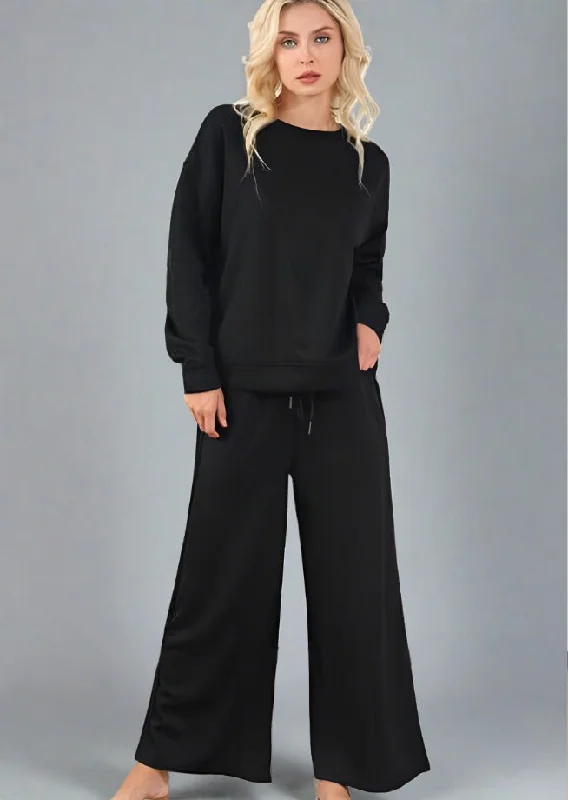 Extra Savings Double Take Long Sleeve Top and Drawstring Pants Set