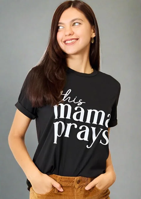 Overstock Simply Love THIS MAMA PRAYS Graphic T-Shirt