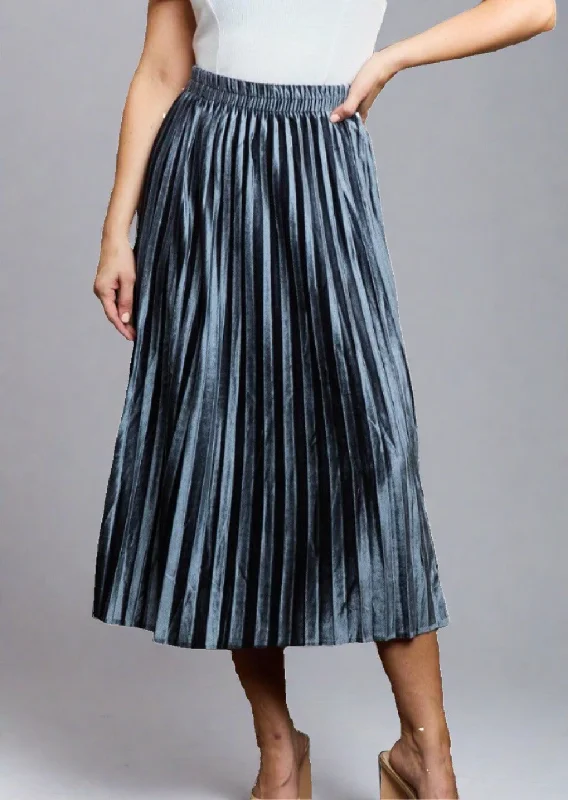 Bonus Savings Ninexis Accordion Pleated Flowy Midi Skirt