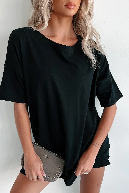 Massive Deals Oversized T-Shirt Dress (Black)