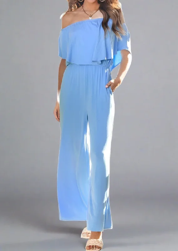 Ruffled Off-Shoulder Jumpsuit