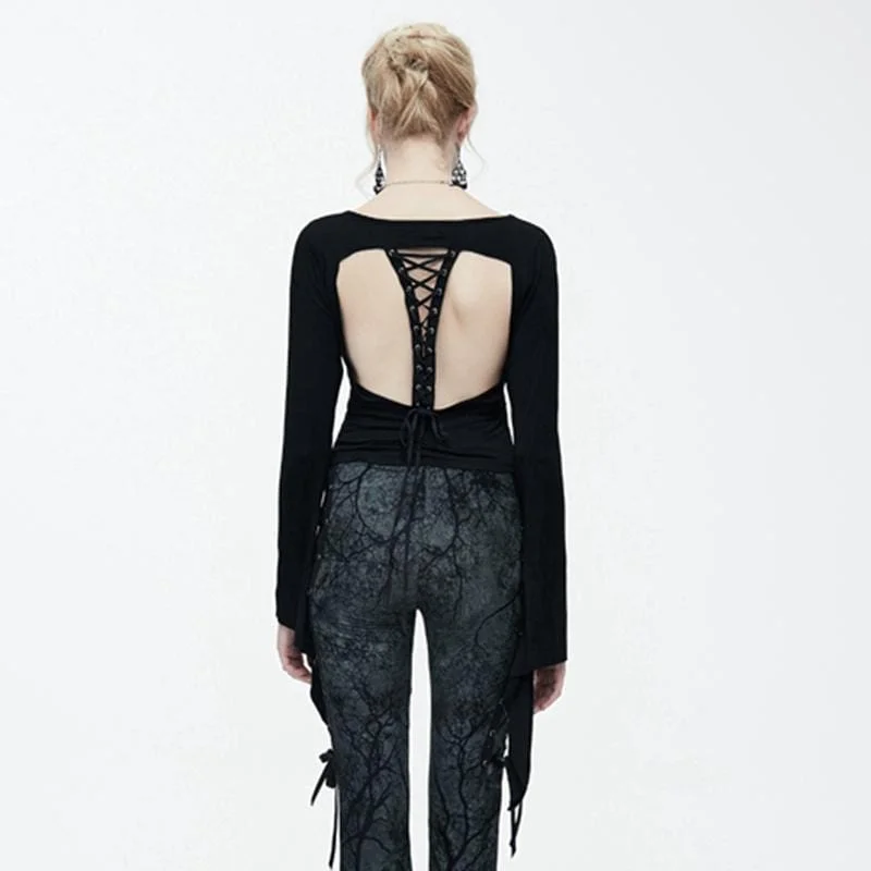 Grand Opening Sale Women's Short Punk Top With Cutaway Shoulders