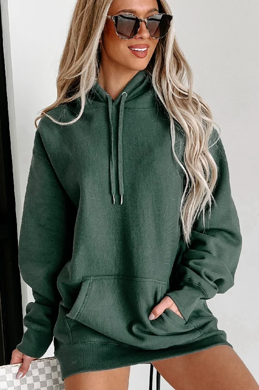 Best Seller Side Ribbed Heavy Weight Hoodie (Alpine Green)