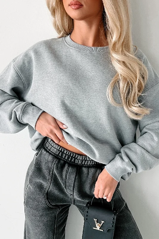 Super Bargain Simple Appreciation Crewneck Sweatshirt (Heather Grey)