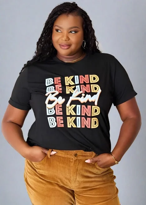 Low Prices Simply Love BE KIND Round Neck Graphic T-Shirt