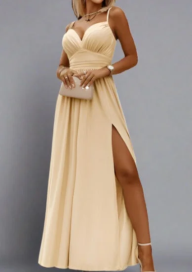 Daily Specials Slit Sweetheart Neck Spaghetti Strap Dress