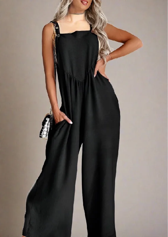 Square Neck Wide Strap Jumpsuit