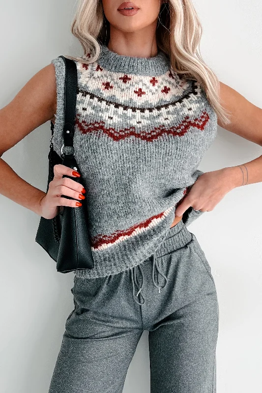 Exclusive Deal Winter Solstice Sweater Vest (Grey Combo)