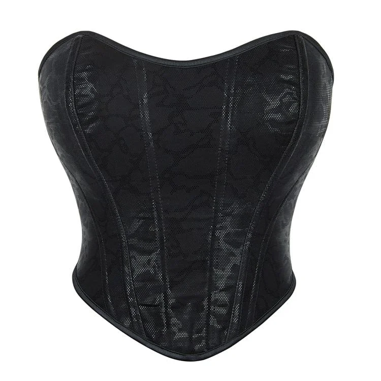 New Markdowns Women's Gothic Mesh Splice Lace-up Overbust Corset