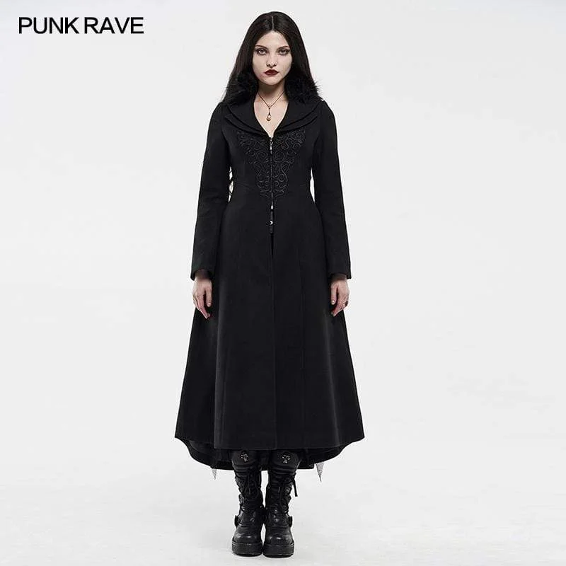 Huge Savings Women's Gothic Zipper Jacquard High-waisted Coats