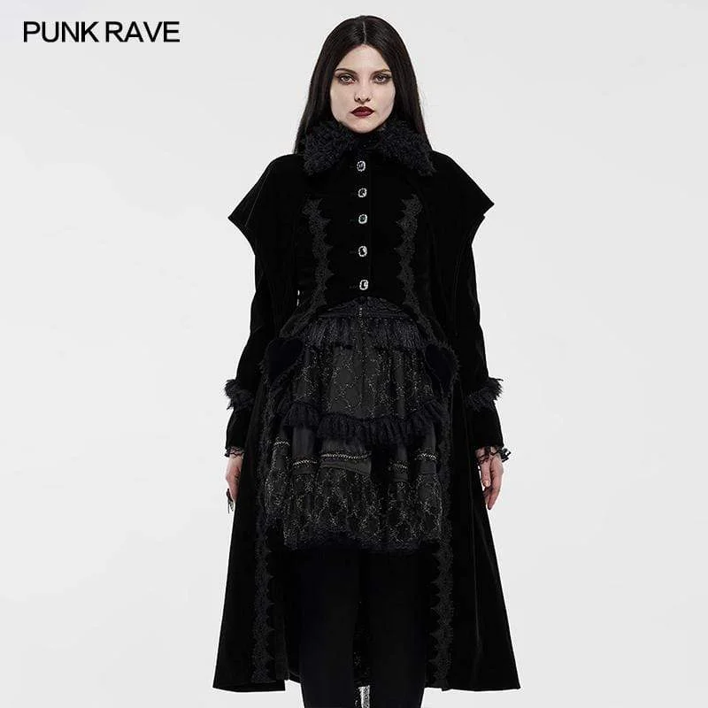 Instant Discount Women's Lolita Heart Patterns Lace-Up Overcoats