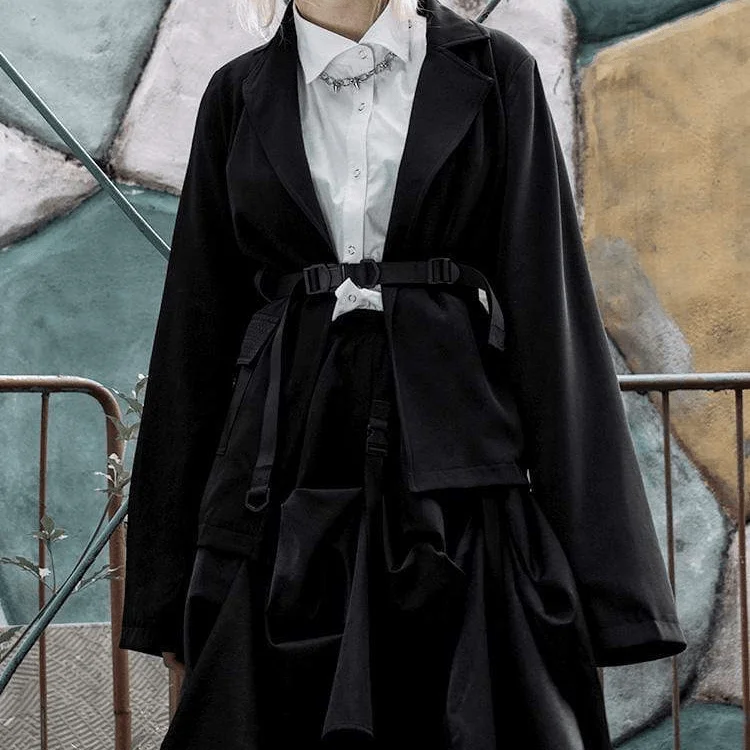 Deep Discounts Women's Long Sleeved Notched Collar Coats With Belt