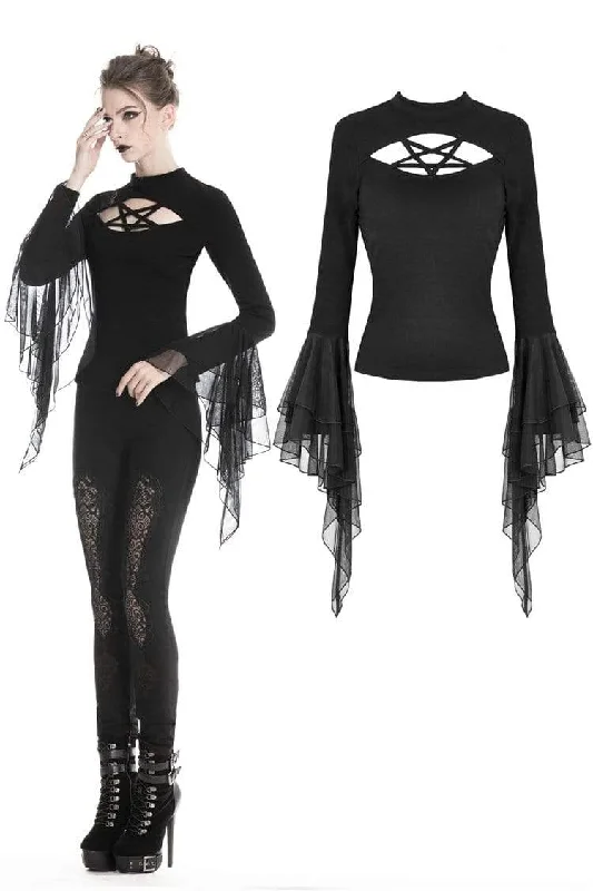 Blowout Sale Women's Punk Long Sleeved Rock Star Rope T-shirts