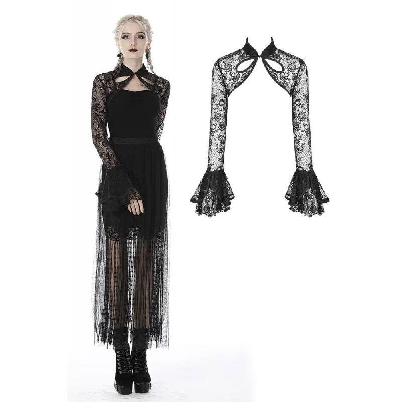 Wome's Gothic Sexy Full Floral Lace Capes