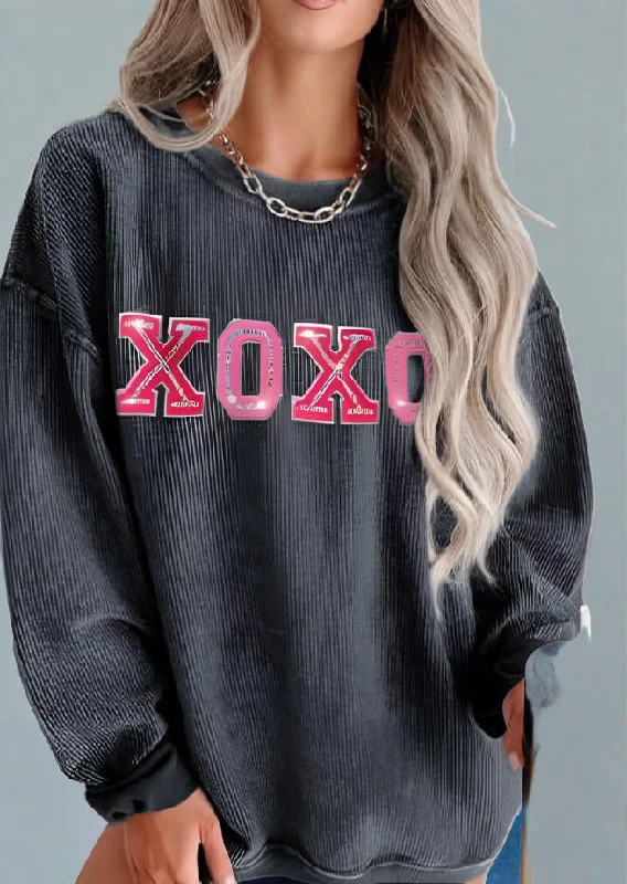 Unbeatable Prices XOXO Round Neck Dropped Shoulder Sweatshirt