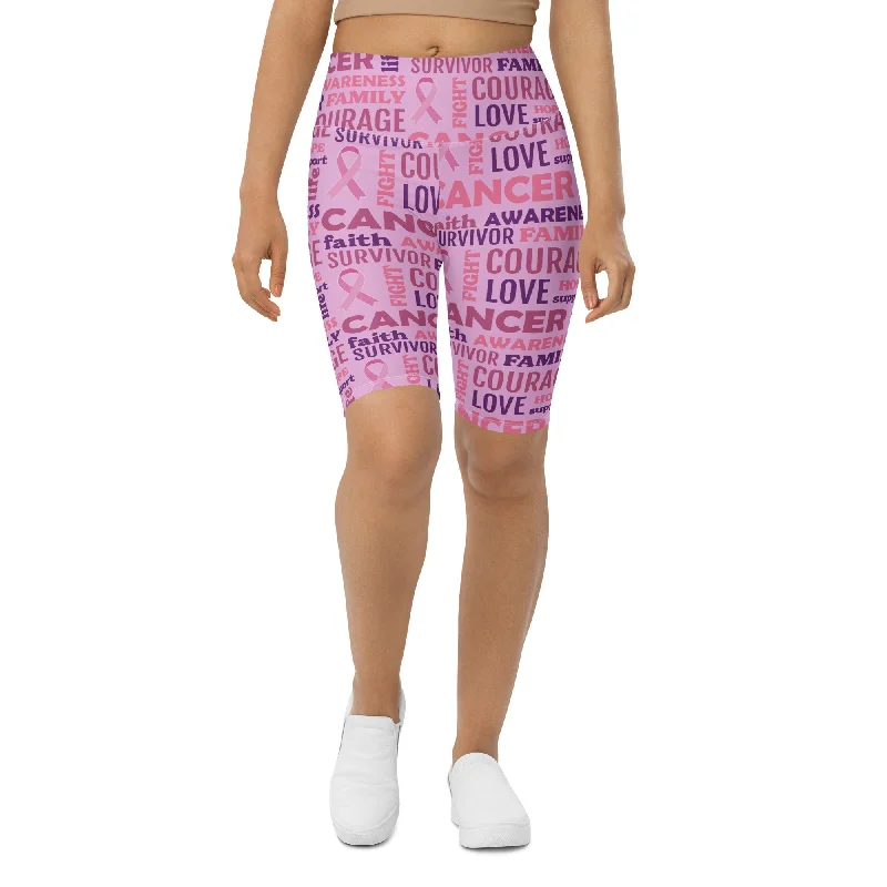 New Arrival Breast Cancer Awareness Biker Shorts