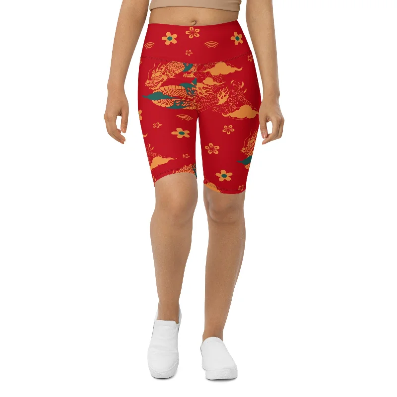 Savings Galore Chinese Dragon Biker Shorts