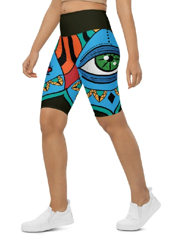 Unbeatable Prices Colorful Eye Symbol Biker Shorts