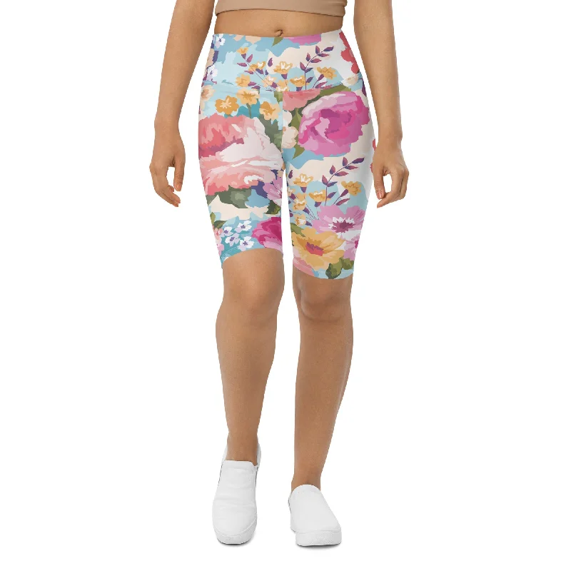 Deal Frenzy Flower Power Biker Shorts