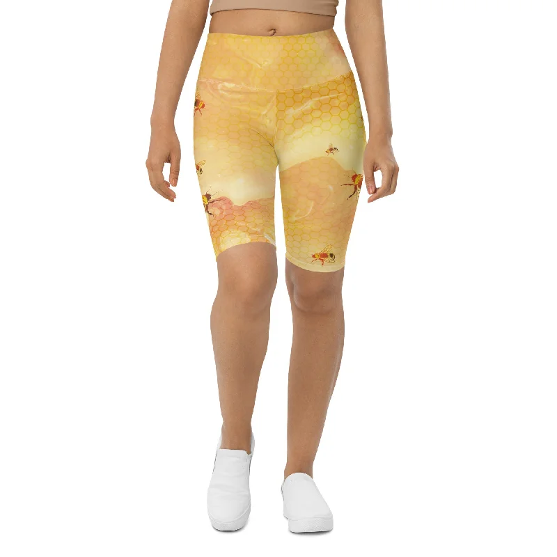 Take Advantage Honey Bee Biker Shorts