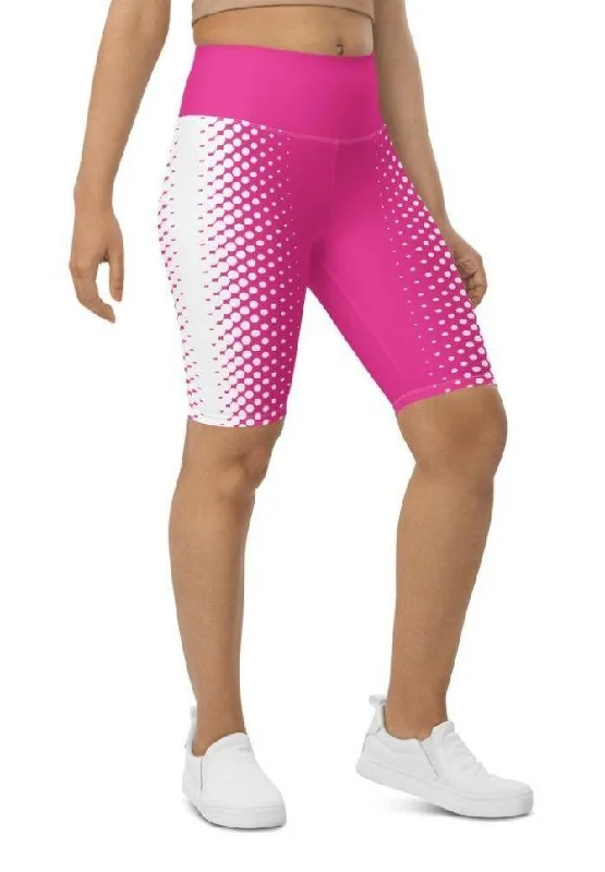 Markdowns Hot Pink Optical Illusion Biker Shorts