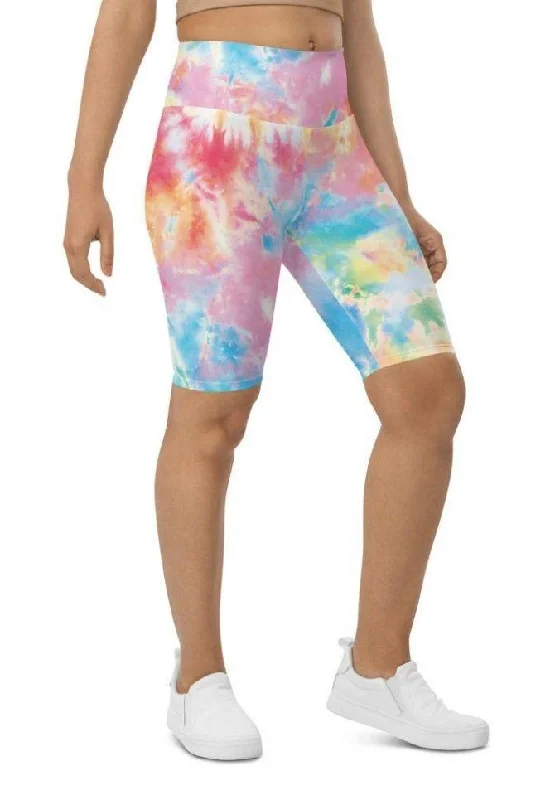 New Deals Pastel Tie Dye Biker Shorts