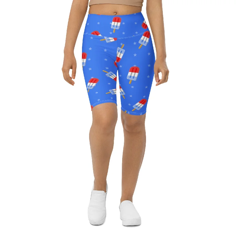 Warehouse Sale Popsicle Pattern Biker Shorts