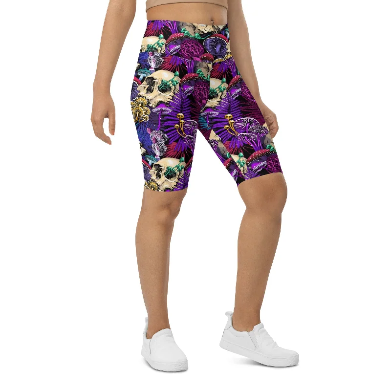 Special Offer Psychedelic Skulls Biker Shorts