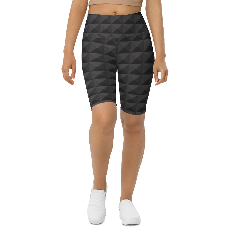 Discount Extravaganza Seamless Cube Pattern Biker Shorts