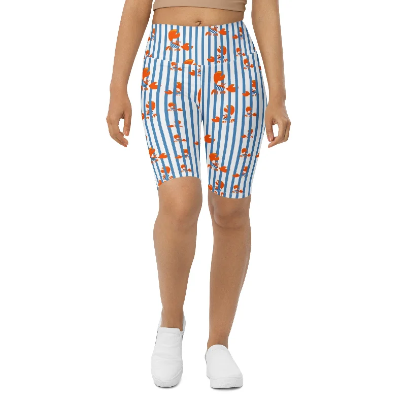 Special Discount Stripes & Crabs Biker Shorts