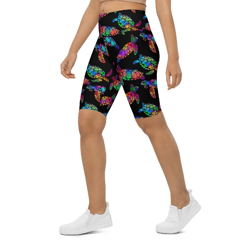 Midnight Madness Turtle Biker Shorts